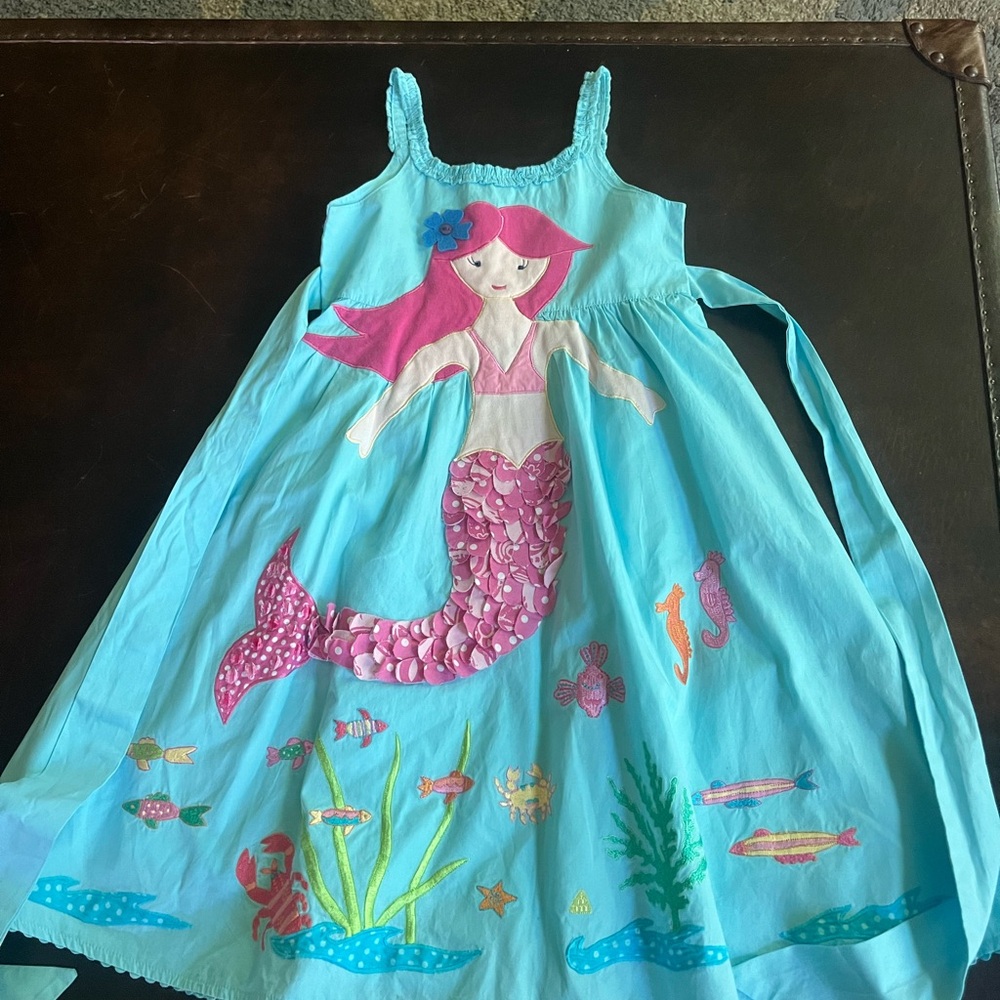 Blue Mermaid Dress for Kids